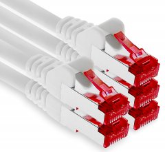 1aTTack LAN Kabel 2m 5x CAT6 S-FTP PIMF RJ45 Netzwerkkabel Patchkabel wei�