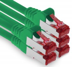 1aTTack LAN Kabel 1m 5x CAT6 S-FTP PIMF RJ45 Netzwerkkabel Patchkabel gr�n