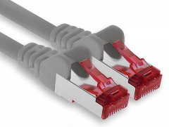1aTTack LAN Kabel 15m 1x CAT6 S-FTP PIMF RJ45 Netzwerkkabel Patchkabel grau