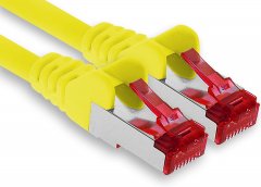 1aTTack LAN Kabel 50m 1x CAT6 S-FTP PIMF RJ45 Netzwerkkabel Patchkabel gelb