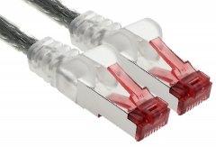 1aTTack LAN Kabel 50m 1x CAT6 S-FTP PIMF RJ45 Netzwerkkabel Patchkabel transparent