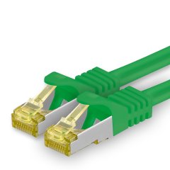 1aTTack Lan Kabel 5m Cat7 S/FTP PiMF Patch-Ethernetkabel RJ45 CAT6a Stecker 1x Gr�n