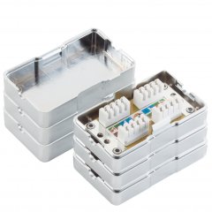 1aTTack LSA Netzwerk Anschlussbox Verbindungsbox Verl�ngerung CAT6 silber 3x
