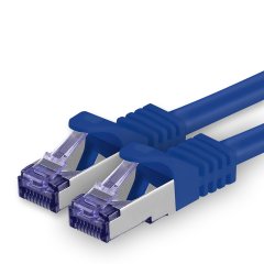1aTTack Lan Kabel 5m Cat7 S/FTP PiMF Patch-Ethernetkabel RJ45 CAT6a Stecker 1x blau