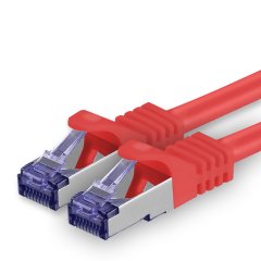 1aTTack Lan Kabel 5m Cat7 S/FTP PiMF Patch-Ethernetkabel RJ45 CAT6a Stecker 1x rot