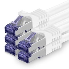 1aTTack Lan Kabel 7.5m Cat7 S/FTP PiMF Patch-Ethernetkabel RJ45 CAT6a Stecker 5x wei�