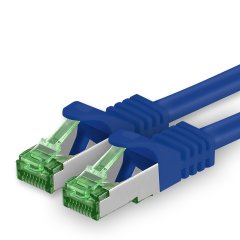 1aTTack Lan Kabel 20m Cat7 S/FTP PiMF Patch-Ethernetkabel RJ45 CAT6a Stecker 1x blau