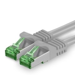 1aTTack Lan Kabel 20m Cat7 S/FTP PiMF Patch-Ethernetkabel RJ45 CAT6a Stecker 1x grau