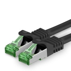 1aTTack Lan Kabel 7.5m Cat7 S/FTP PiMF Patch-Ethernetkabel RJ45 CAT6a Stecker 1x schwarz
