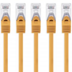1aTTack CAT 7 S-FTP 1m Netzwerkkabel Patchkabel 10 Gbit/s 500 MHz Cat6a Stecker orange 5x