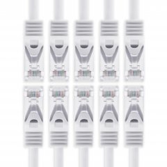1aTTack Lan Kabel 10m Cat7 S/FTP PiMF Patch-Ethernetkabel RJ45 CAT6a Stecker 5x schwarz