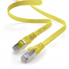 1aTTack LAN Flachkabel 3m CAT7 U/FTP 10Gbit/s Netzwerk- Patchkabel RJ45 Cat6a Stecker gelb