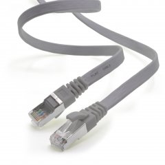 1aTTack LAN Flachkabel 7,5m CAT7 U/FTP 10Gbit/s Netzwerk- Patchkabel RJ45 Cat6a Stecker grau