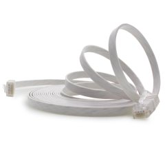 1aTTack LAN Kabel 25m 1x CAT6 Flach RJ45 Netzwerkkabel Patchkabel wei�