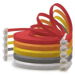 1aTTack LAN Kabel 2m 5x CAT6 Flach RJ45 Netzwerkkabel Patchkabel 5 Farben \(01\)