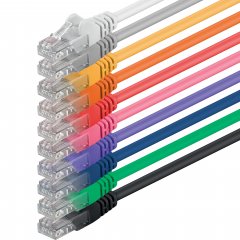 1aTTack CAT.6 LAN-Kabel 5m 10x  RJ45 UTP Netzwerkkabel Ethernetkabel 10 Farben