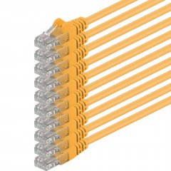 1aTTack CAT.6 LAN-Kabel 7.5m 10x  RJ45 UTP Netzwerkkabel Ethernetkabel Gelb