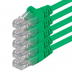 1aTTack CAT.6 LAN-Kabel 3m 5x  RJ45 UTP Netzwerkkabel Ethernetkabel Gr�n