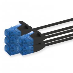1aTTack CAT6 UTP Slim LAN-Kabel 5m Ethernet Patchkabel RJ45 1000 1 Gb/s 5 St�ck Schwarz