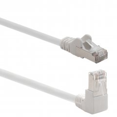1aTTack 1x LAN Kabel 0,25m CAT6 S-FTP RJ45 Netzwerkkabel Patchkabel 90�-gerade wei�