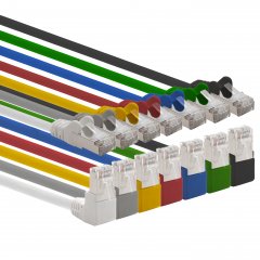 1aTTack 7x LAN Kabel 0,5m CAT6 S-FTP RJ45 Netzwerkkabel Patchkabel 90�-gerade alle Farben