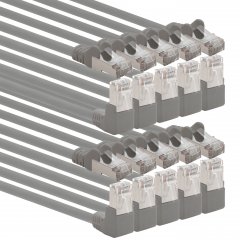 1aTTack 10x LAN Kabel 3m CAT6 S-FTP RJ45 Netzwerkkabel Patchkabel 90�-gerade