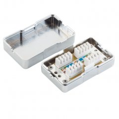 1aTTack LSA Netzwerk Anschlussbox Verbindungsbox Verl�ngerung CAT5 silber