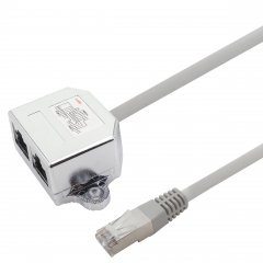 1aTTack 1x Cat5e Patchkabeladapter RJ45 Telefon/Telefon 0,1m