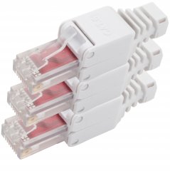 1aTTack 3x Cat6 Stecker RJ45 werkzeuglos ungeschirmt