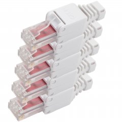 1aTTack 5x Cat6 Stecker RJ45 werkzeuglos ungeschirmt
