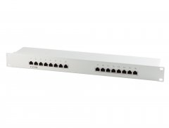 1aTTack Patchpanel CAT5e 16 Port wei� RJ45 Verteilerfeld TIA 568 A/B