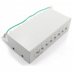1aTTack Patchpanel CAT6a 8 Port wei� RJ45 Verteilerfeld TIA 568 A/B