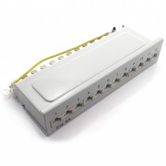1aTTack Patchpanel CAT6a 12 Port wei� RJ45 Verteilerfeld TIA 568 A/B