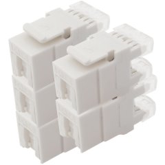 1aTTack 5x Cat6 Keystone ungeschirmt RJ45 Buchse AWG 23-26 Schneidklemme Staubschutz wei�