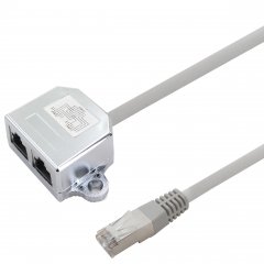 1aTTack 1x Cat5e Patchkabeladapter RJ45 Telefon/Ethernet 0,1m