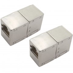 1aTTack 2x Cat5 Kabelverbinder RJ45 vollmetall geschirmt