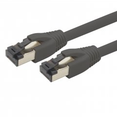 1aTTack Cat.8 Netzwerkkabel 0,25m 2000 MHz 40 Gbit/s 1x Schwarz Ethernetkabel Patchkabel S/FTP LSZH