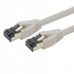 1aTTack Cat.8 Netzwerkkabel 0,25m 2000 MHz 40 Gbit/s 1x Grau Ethernetkabel Patchkabel S/FTP LSZH