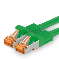 1aTTack Lan Kabel 1m Cat7 S/FTP PiMF Patch-Ethernetkabel RJ45 CAT6a Stecker 1x gr�n