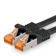 1aTTack Lan Kabel 15m Cat7 S/FTP PiMF Patch-Ethernetkabel RJ45 CAT6a Stecker 1x schwarz