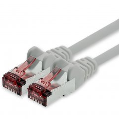freiwerk CAT.6 Netzwerkkabel Ethernetkabel Lankabel 1x 2m grau S/FTP PIMF 1 Gbit/s
