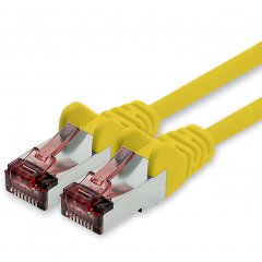 freiwerk CAT.6 Netzwerkkabel Ethernetkabel Lankabel 1x 15m gelb S/FTP PIMF 1 Gbit/s