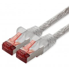 freiwerk CAT.6 Netzwerkkabel Ethernetkabel Lankabel 1x 5m transparent S/FTP PIMF 1 Gbit/s