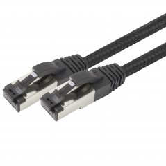 1aTTack LAN Kabel 1m BlackCotton CAT 6a Patchkabel Netzwerkkabel schwarz
