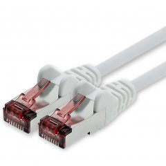 1CONN CAT6 Netzwerkkabel 0,25m Ethernetkabel Lankabel S/FTP PIMF 10 Gbit/s 1x wei�