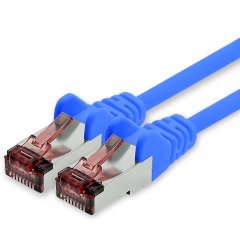 1CONN CAT6 Netzwerkkabel 10m Ethernetkabel Lankabel S/FTP PIMF 10 Gbit/s 1x blau