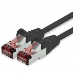 1CONN CAT6 Netzwerkkabel 1m Ethernetkabel Lankabel S/FTP PIMF 10 Gbit/s 1x schwarz