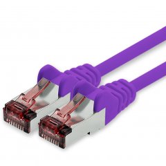 1CONN CAT6 Netzwerkkabel 20m Ethernetkabel Lankabel S/FTP PIMF 10 Gbit/s 1x violett