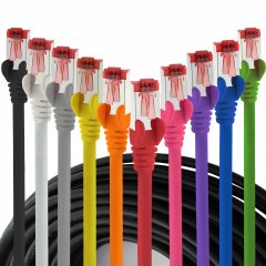 1aTTack CAT6 Netzwerk-Kabel 0,5m LAN-Kabel Ethernet Patchkabel SFTP RJ45 10 St�ck 10 Farben
