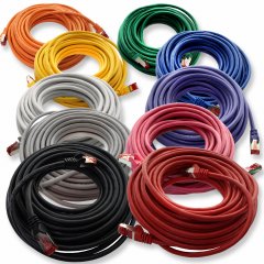 1aTTack CAT6 Netzwerk-Kabel 1m LAN-Kabel Ethernet Patchkabel SFTP RJ45 10 St�ck 10 Farben